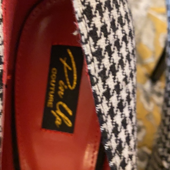 Pin up couture Bella peep toe houndstooth new without box - Picture 5 of 7
